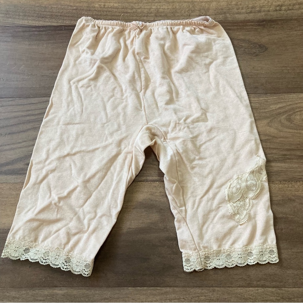 Vintage Japanese Lace Accented Bloomers Sz Small Coquette Shorts